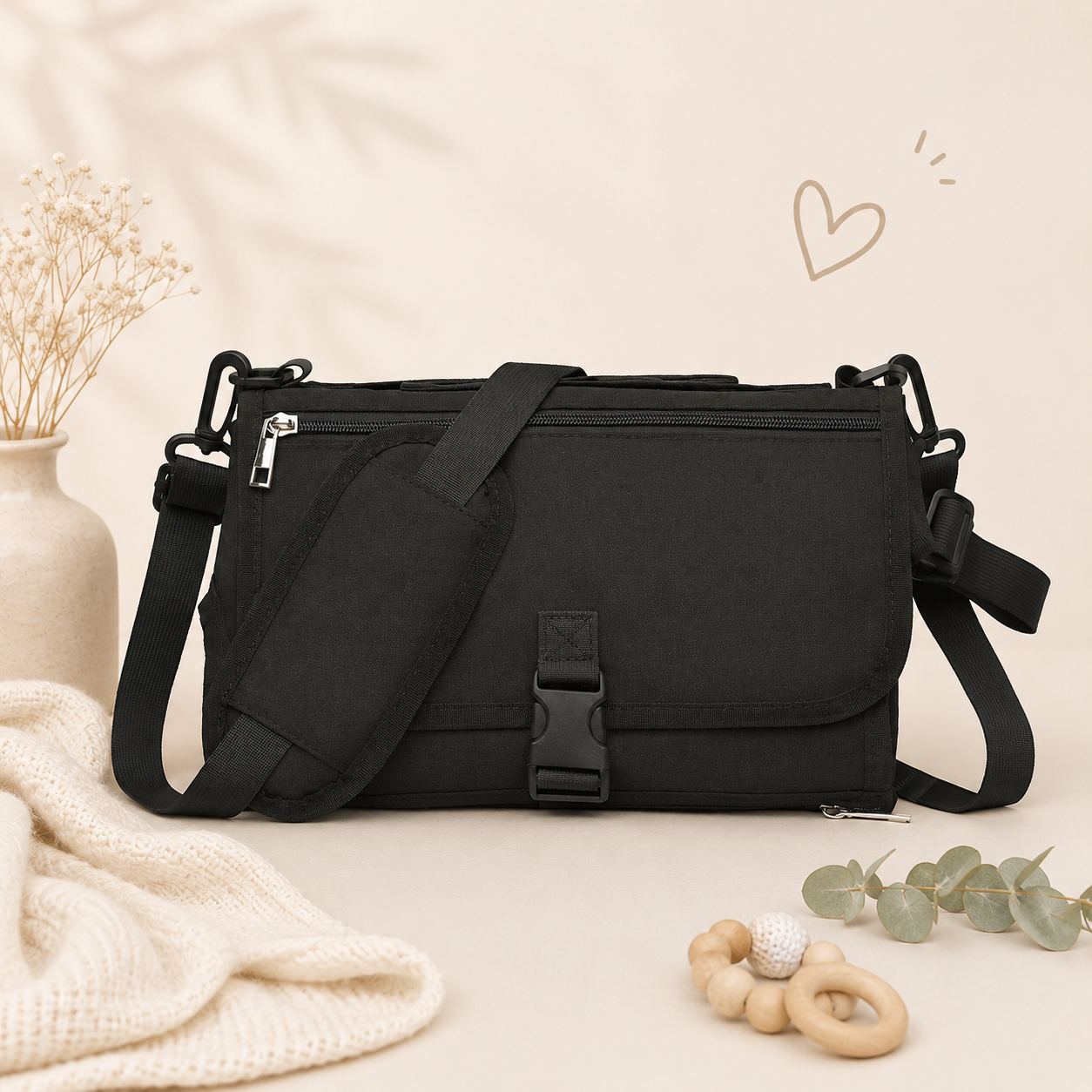 Zeluno® |Tragbare Wickeltasche mit Wickelunterlage